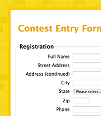 contest entry form template