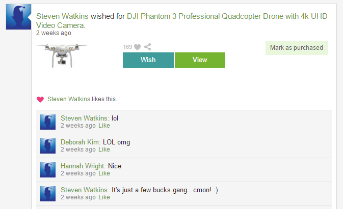 funny wishlist drone