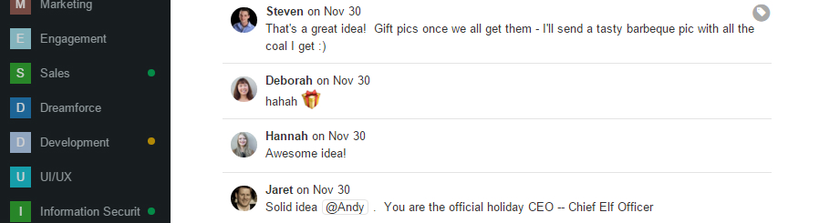 remote team gift exchange