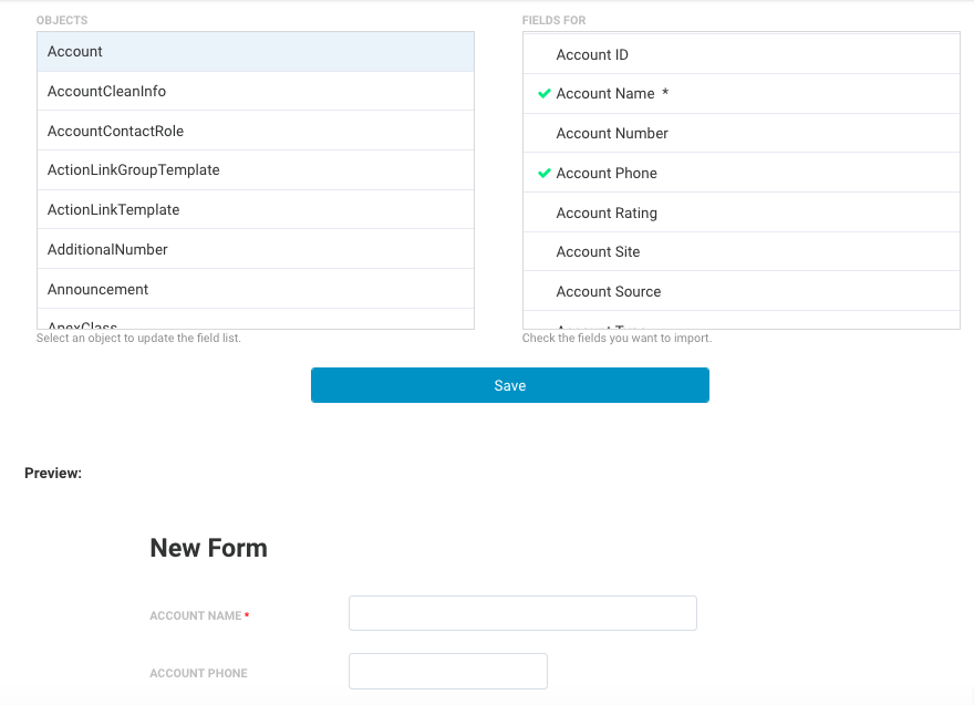 Authorization form salesforce