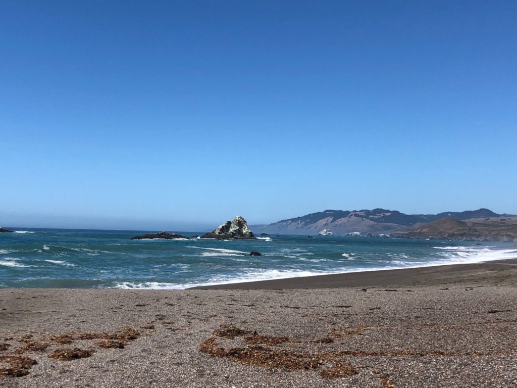 The beach tour brought members of the team to relax at beautiful spots like this one along the Sonoma Coast.