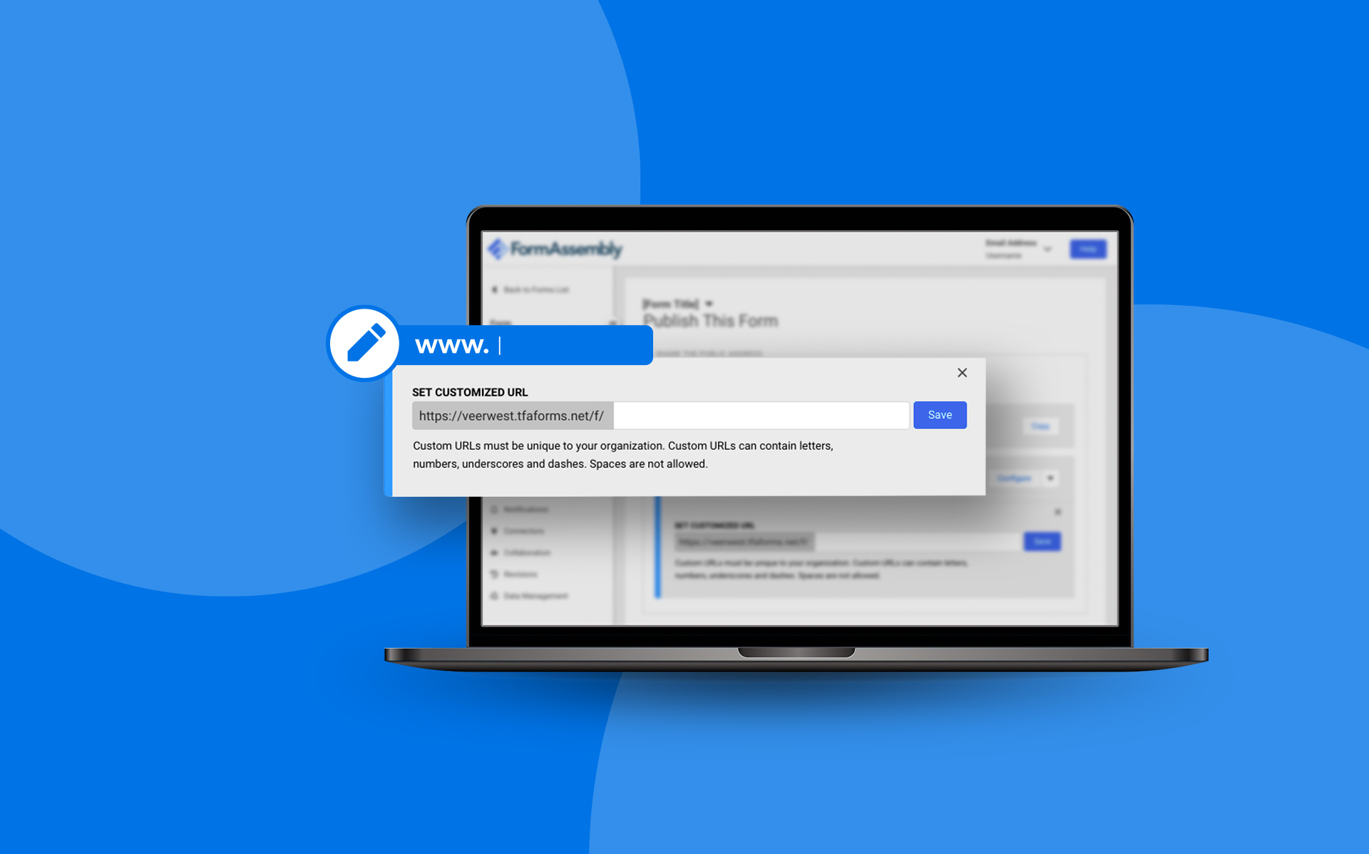 Custom URL_blog header