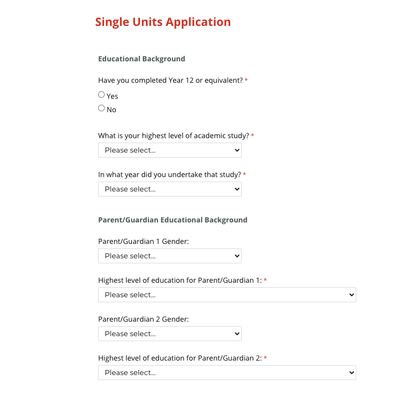 education form builder example 2