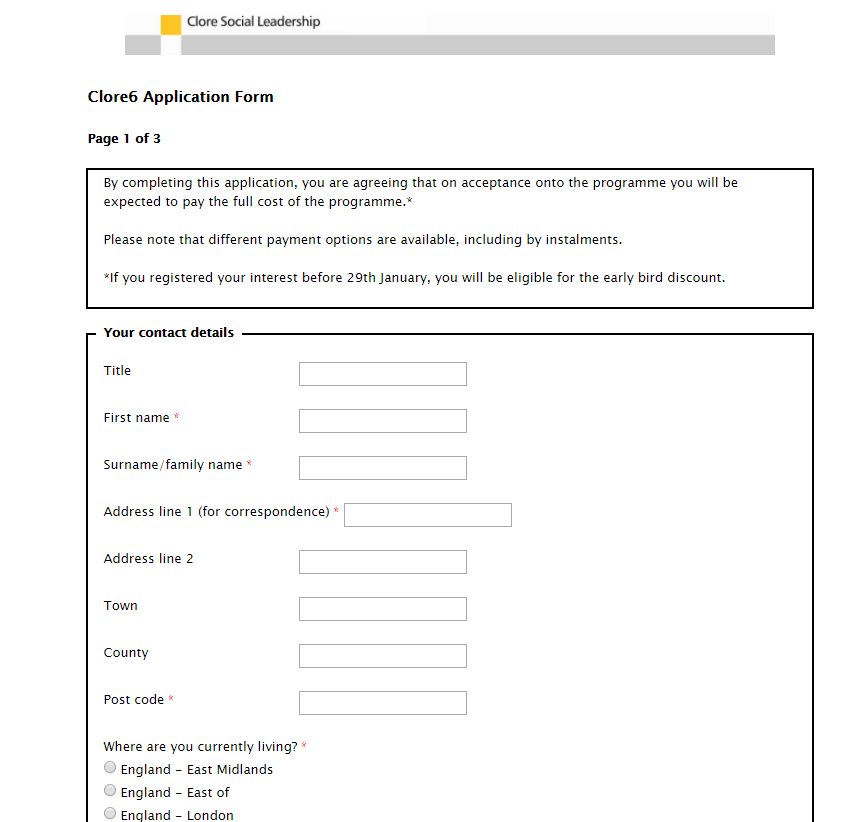 application form example