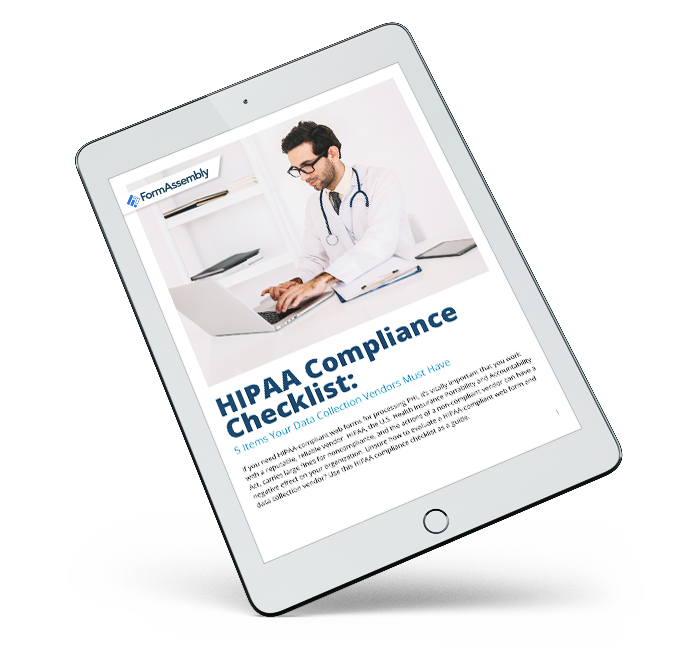 hipaa compliant form solution formassembly tablet