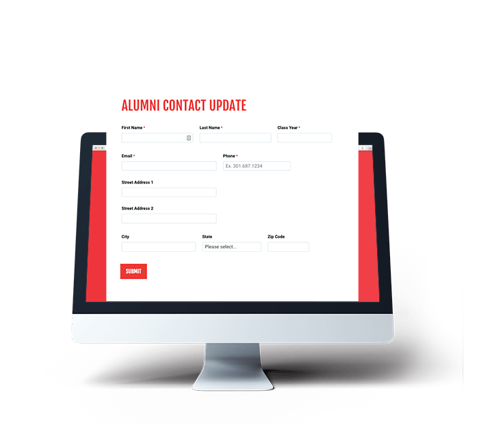 alumni contact form example