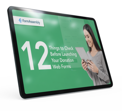 donation web forms guide tablet