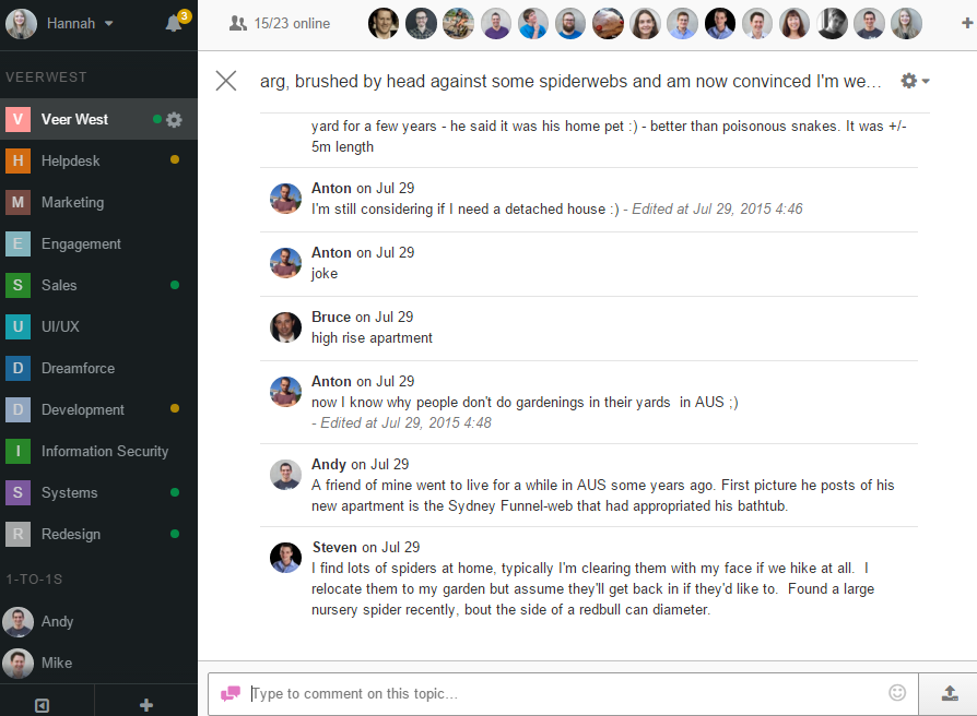 remote watercooler talk