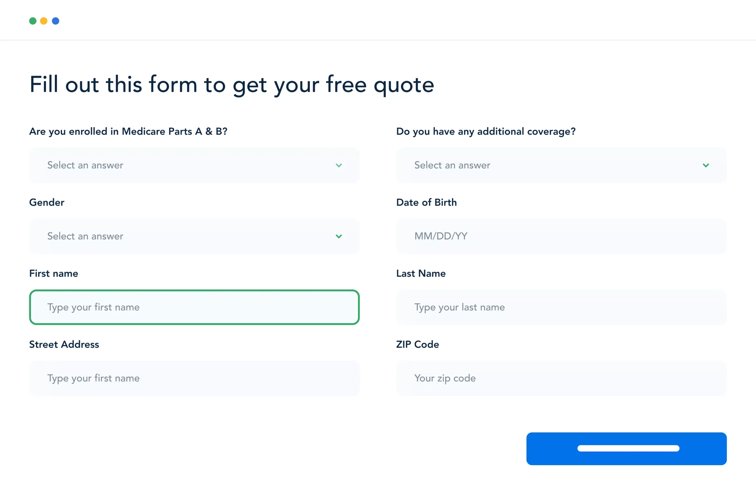 Free quote form