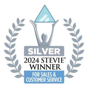 Stevie award silver for customer service